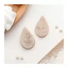 Молд силиконовый Лист гортензии, 2 части, 4x2,5 см, цвет МИКС
