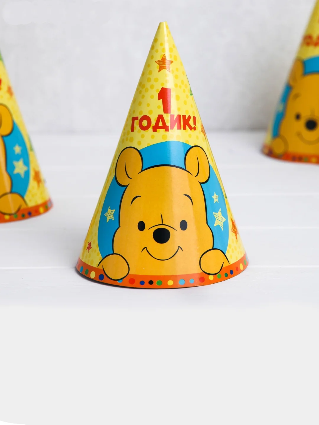 Набор для оформления праздника Baby "Медвежонок Винни и его друзья!", колпачки, наклейки