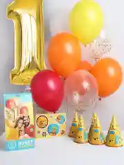 Набор для оформления праздника Baby "Медвежонок Винни и его друзья!", колпачки, наклейки