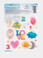Наклейки эпоксидные Happy day, 13 х 9 см