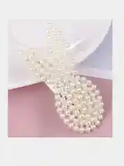 Коралловый меланж заколка с жемчугом для волос (жемчужная заколка), на выбор
