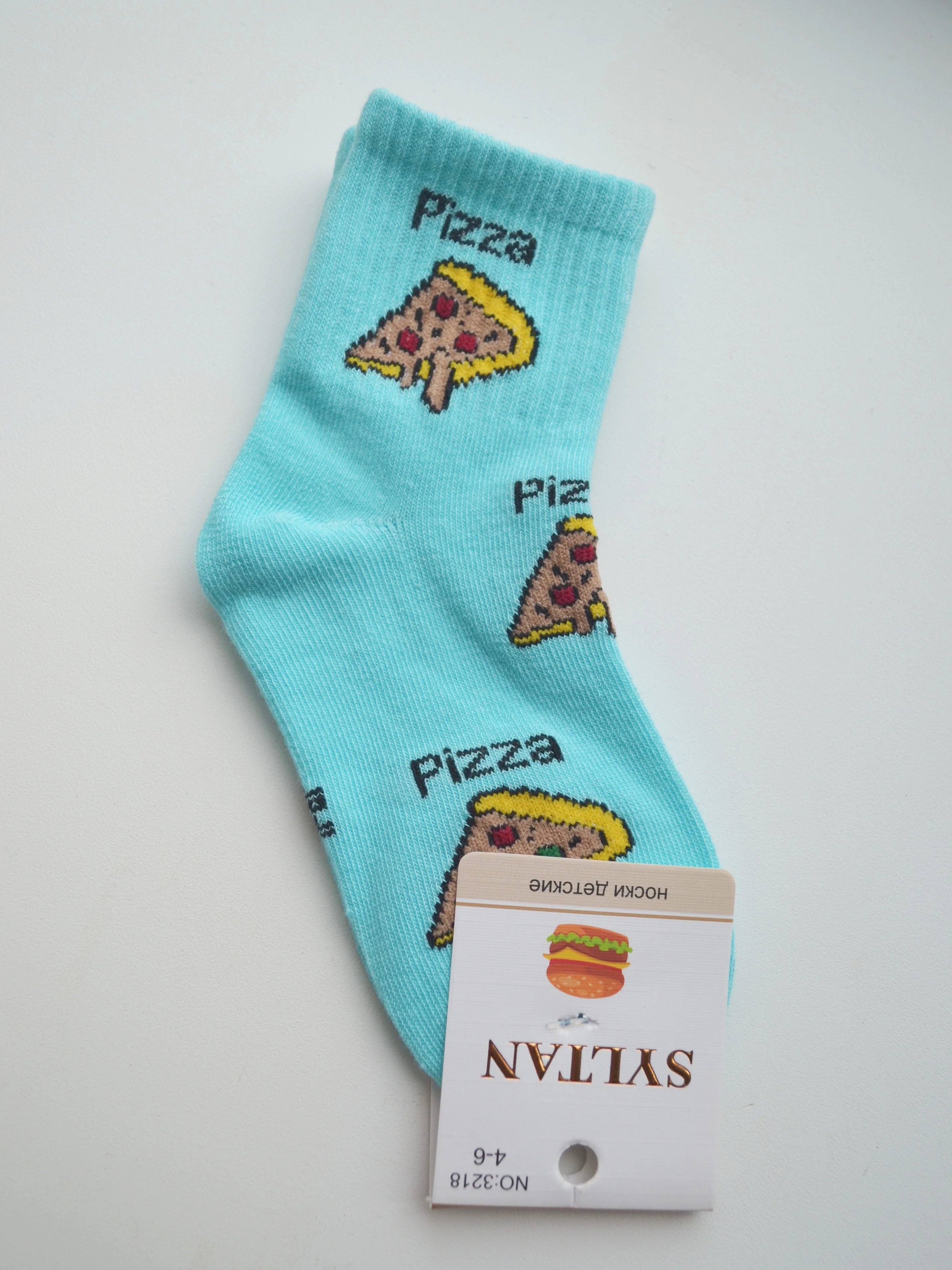 Носки яркие "PIZZA, BURGER"