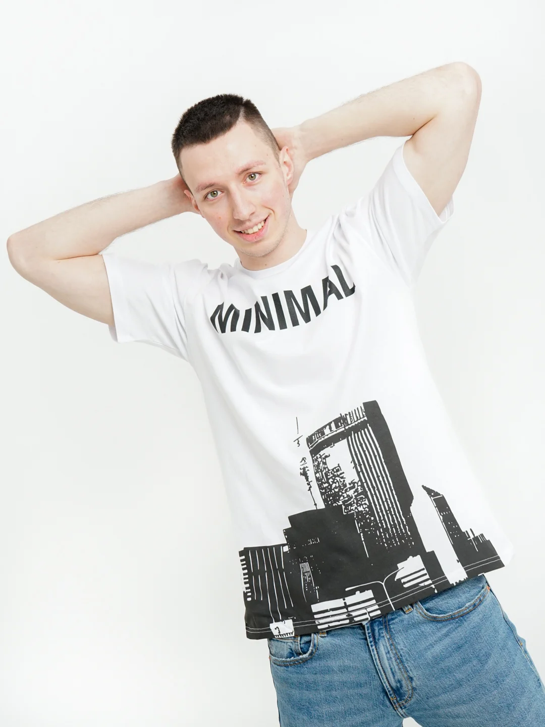 Белый футболка MINIMAL Белый
