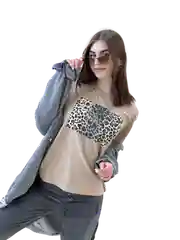 Бежевый футболка DONT