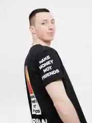 Черный футболка MAKE MONEY NOT FRIENDS Черный