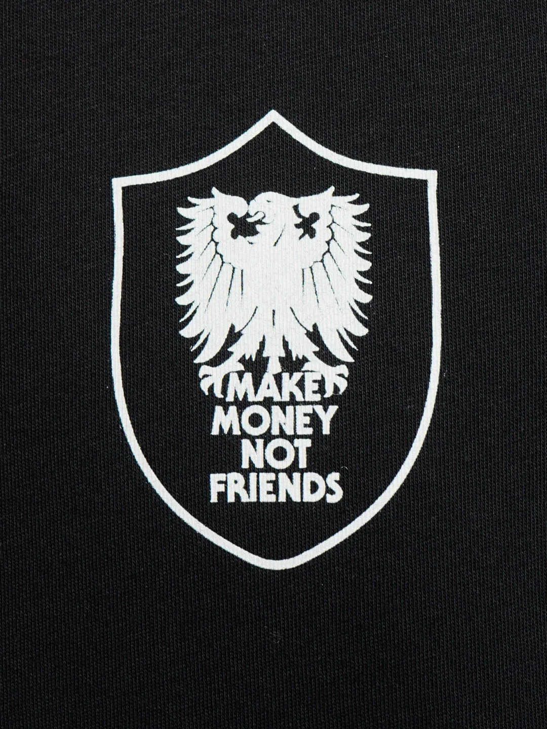 Черный футболка MAKE MONEY NOT FRIENDS Черный