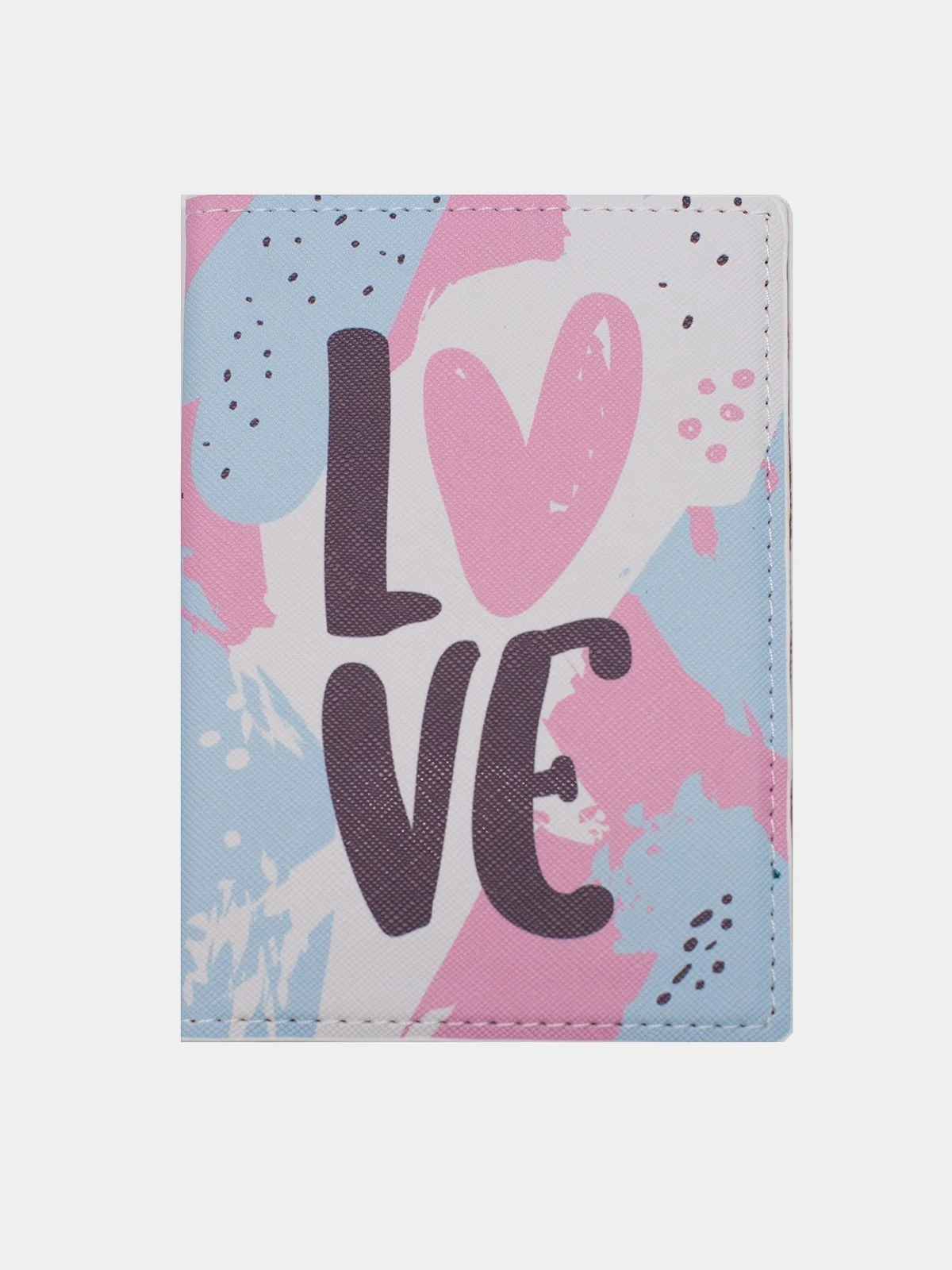 Голубой обложка на паспорт "LOVE"