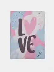 Голубой обложка на паспорт "LOVE"