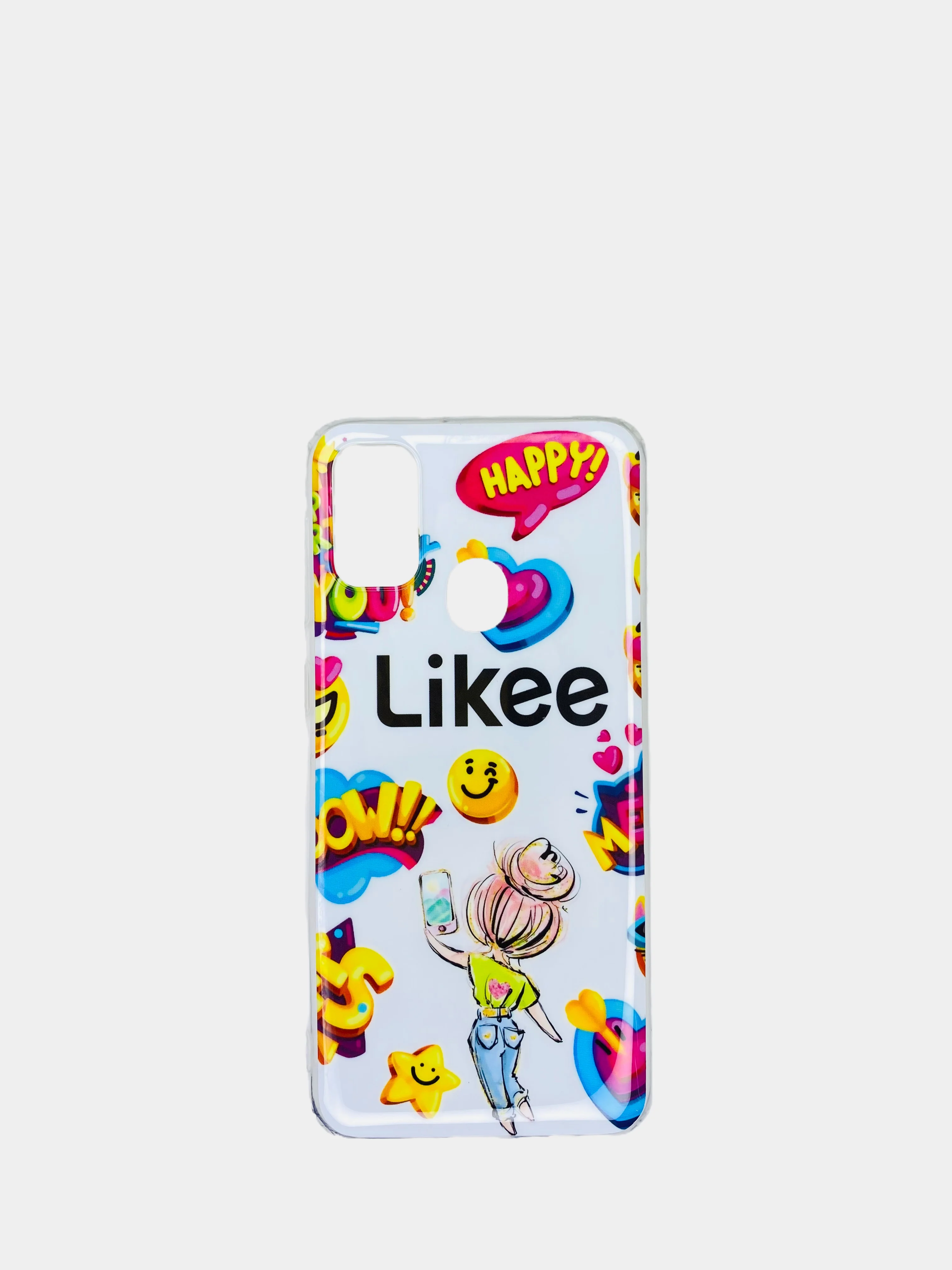 Серый меланж чехол Samsung Galaxy M21 / M30s с рисунком