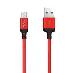 Красный кабель зарядный для телефона HOCO X14 для MicroUSB