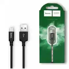 Черный кабель зарядный для телефона HOCO X14 для MicroUSB