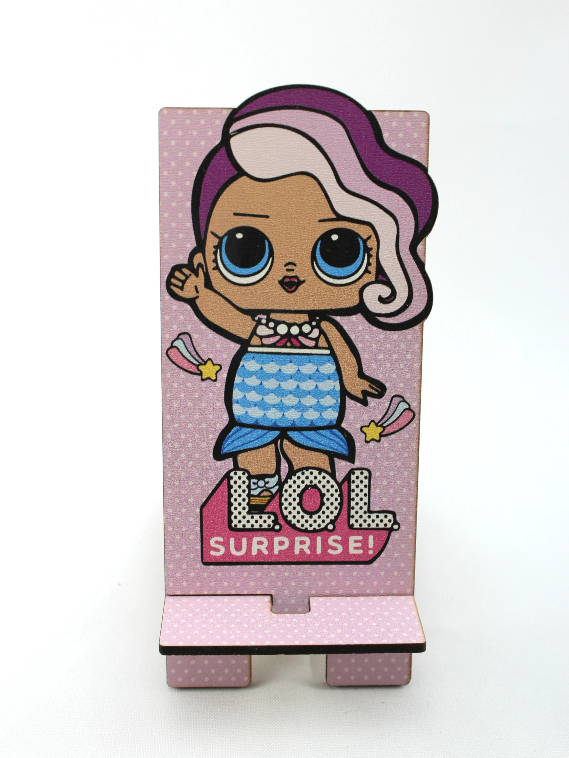 Деревянная подставка под телефон "LOL SURPRISE"
