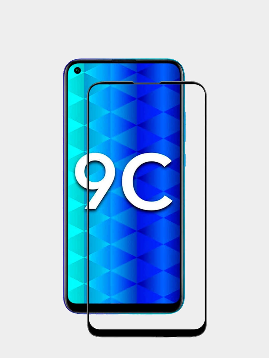 Защитное стекло 9D для Honor 9C с черной рамкой (Хонор 9С) купить по цене  79 ₽ в интернет-магазине Магнит Маркет