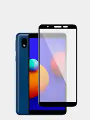 Черный защитное 5D стекло для Samsung A01 Core*