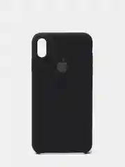 Черный чехол Silicone Case для IPhone XS Max с открытым низом