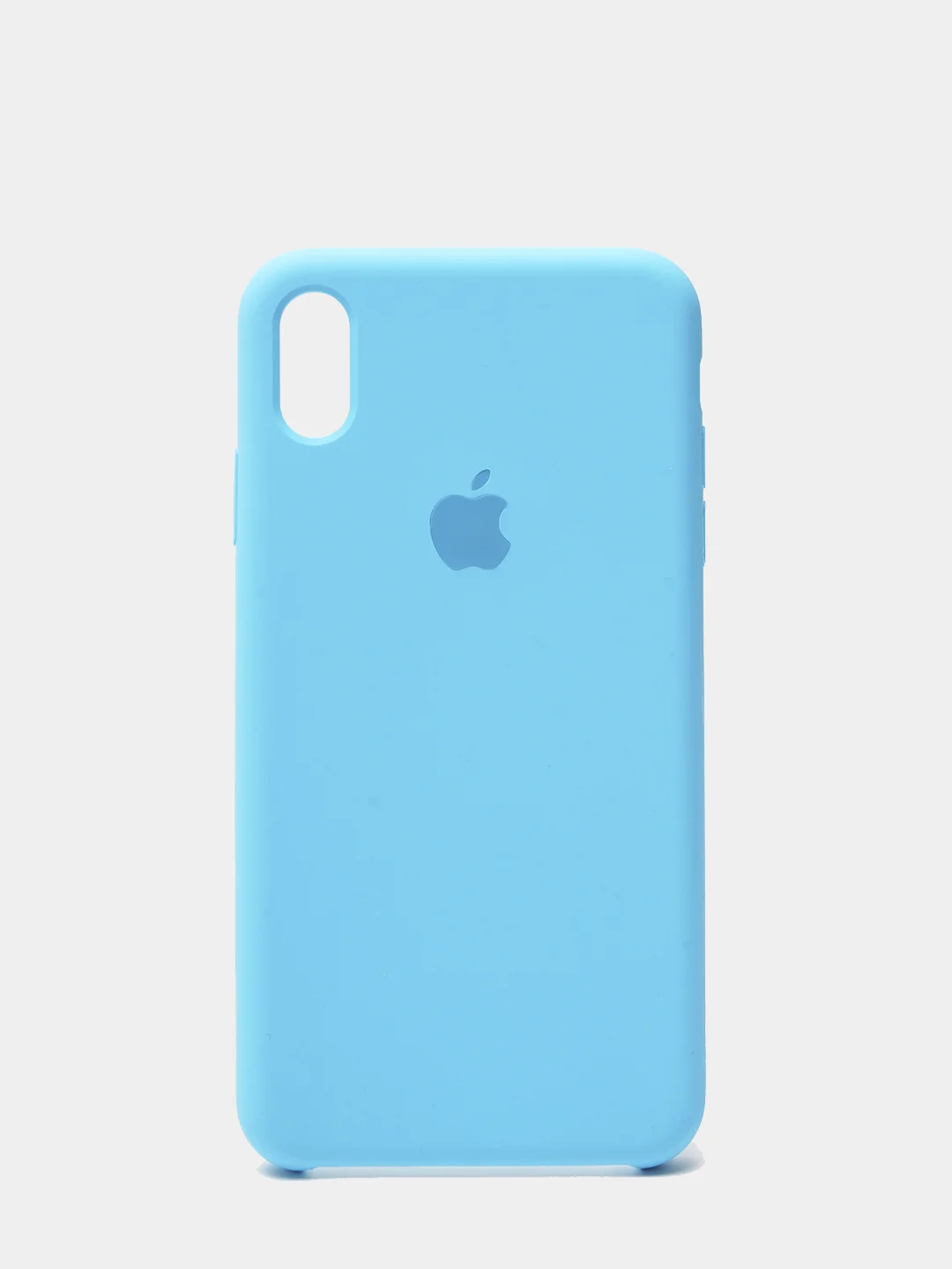 Голубой чехол Silicone Case для IPhone XS Max с открытым низом