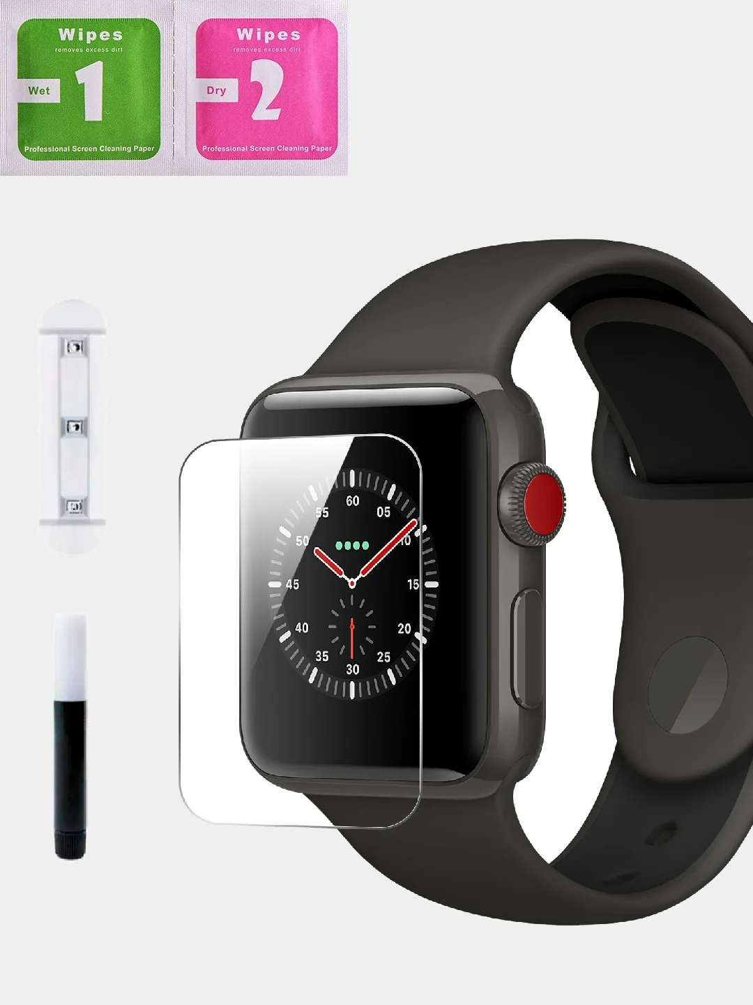 Защитное стекло для Apple Watch 38,40,42,44 UV без рамки