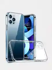 Чехол для Apple iPhone 12 Pro Max силиконовый прозрачный с защитой камеры