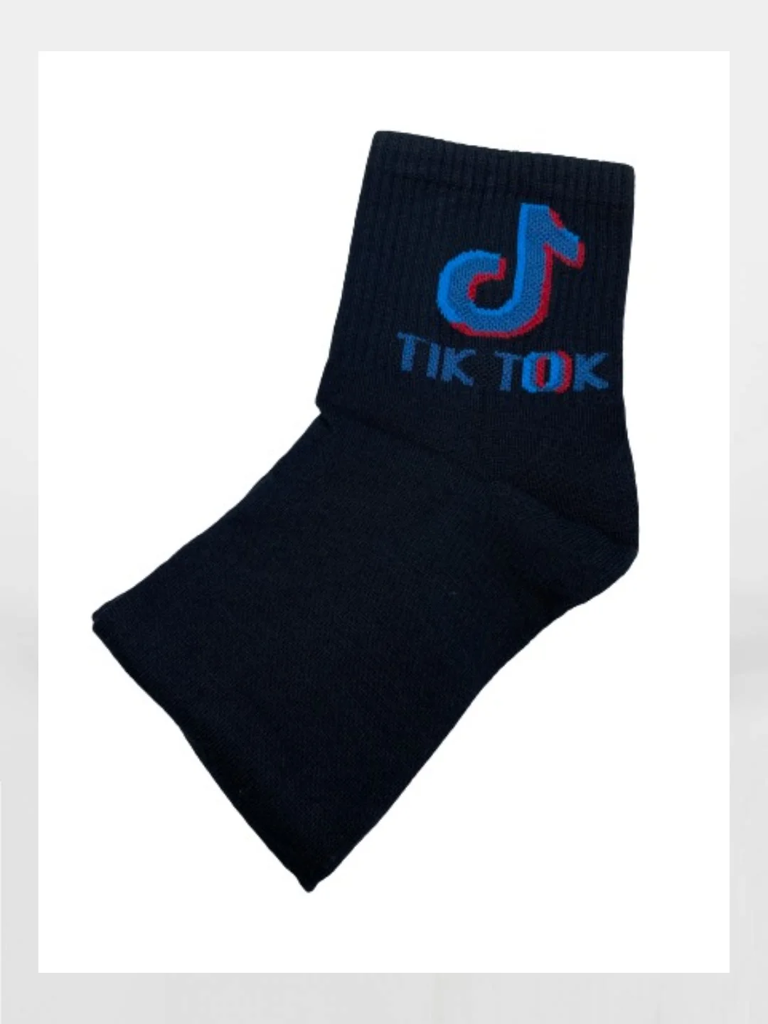 Черный носки удлиненные Tik Tok