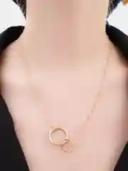 Цепочка с подвеской "Два кольца"