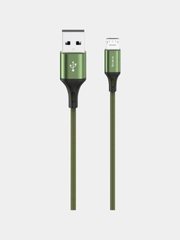 Кабель текстильный Olmio Basic, c быстрой зарядкой, micro USB, 1,2 м, 2,1 A