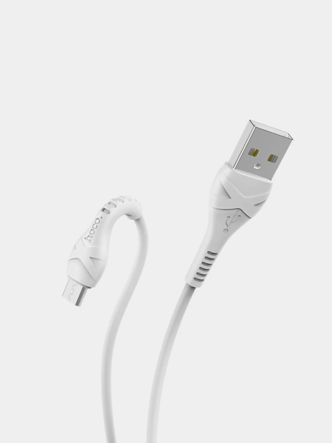 Белый кабель зарядный HOCO X37, быстрая зарядка QC3.0, Micro-USB, до 2.4 А, 1 м