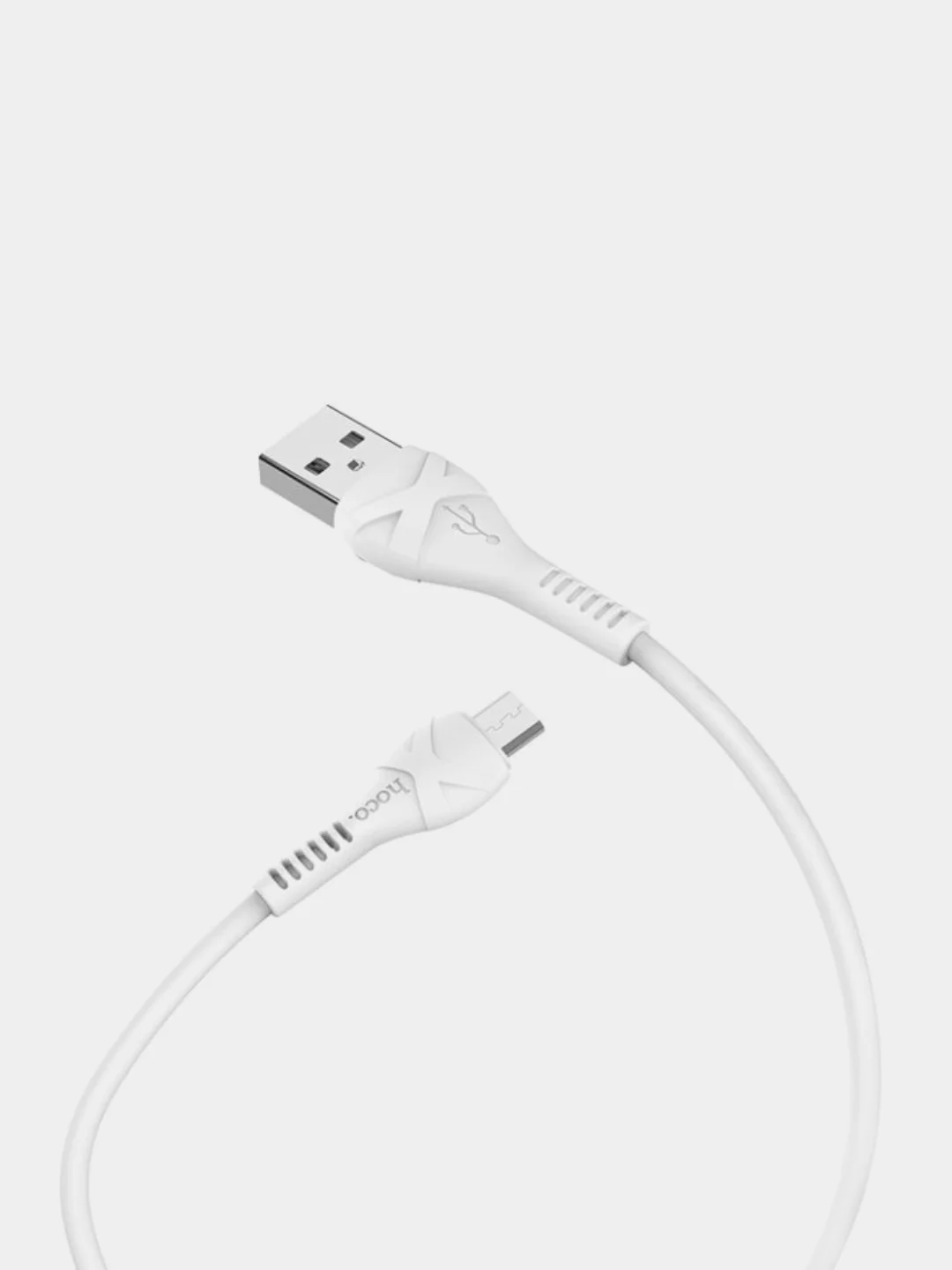 Белый кабель зарядный HOCO X37, быстрая зарядка QC3.0, Micro-USB, до 2.4 А, 1 м