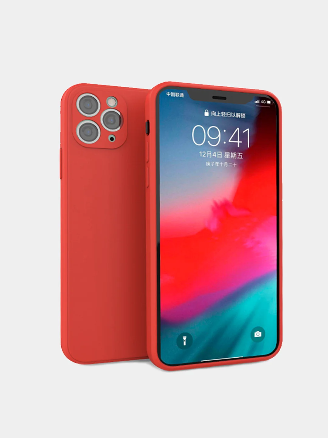 Багровый чехол силиконовый с защитой камеры для Apple iPhone 11 Pro Max, с бархатной подкладкой