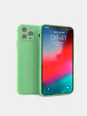 Бирюзовый чехол силиконовый с защитой камеры для Apple iPhone 11 Pro Max, с бархатной подкладкой