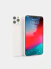 Белый чехол силиконовый с защитой камеры для Apple iPhone 11 Pro Max, с бархатной подкладкой