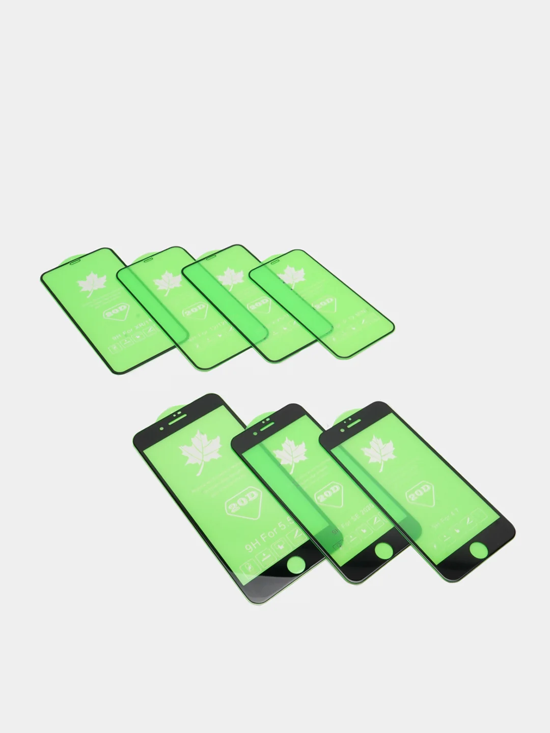 Защитное стекло 20D для Apple IPhone 6/7/7+/X/XS/XR/11/11pro/12/12pro / Закругленные края