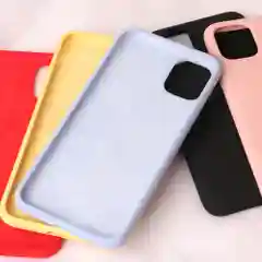 Чехол на Phone 12 mini силиконовый с бархатистым покрытием внутри