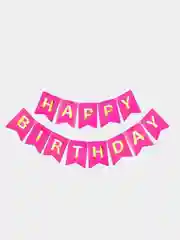 Фуксия гирлянда Happy birthday