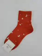 Терракотовый носки женские со звёздами Syltan