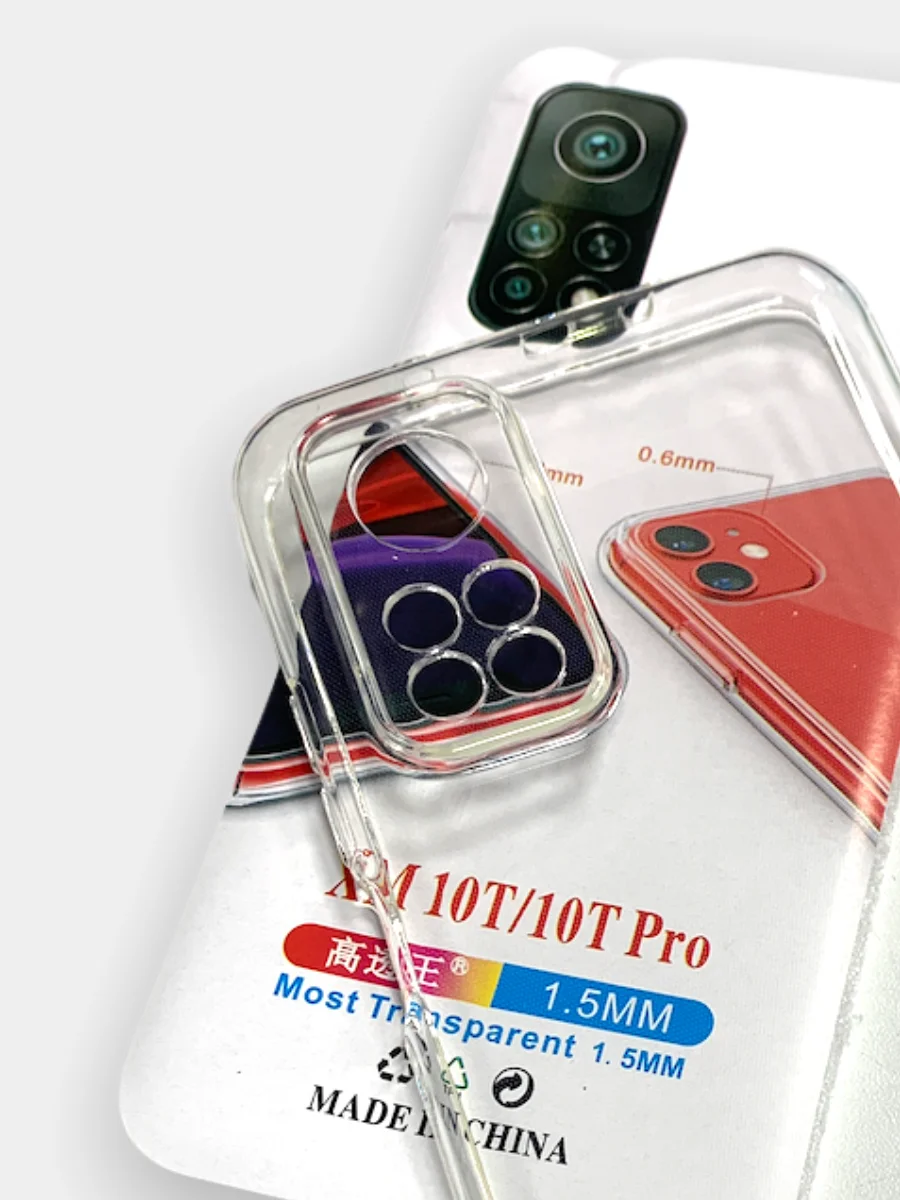 Прозрачный чехол для Xiaomi Mi 10T, Pro, Lite, силикон