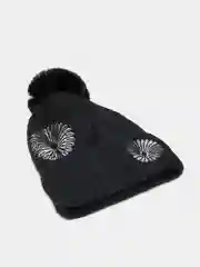 Черный шапка с помпоном, 5 цветов