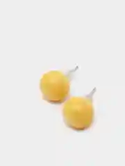 Желтый серьги цветные