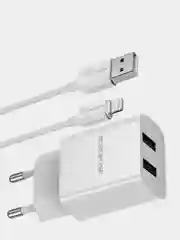Зарядное устройство Borofone BA53A, 2 x USB, 1 m, Micro-USB / Type-C