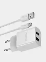 Зарядное устройство Borofone BA53A, 2 x USB, 1 m, Micro-USB / Type-C