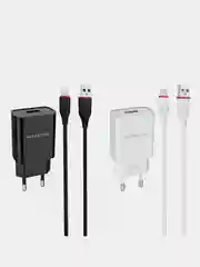 Сетевое зарядное устройство Borofone BA20A, 1 x USB, до 2.1А, с кабелем Micro-USB, для Android