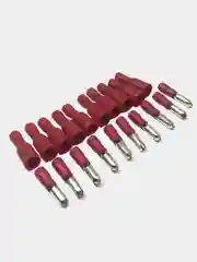 Наконечник штыревой, изолированный, мама + папа, красный, по 10 шт
