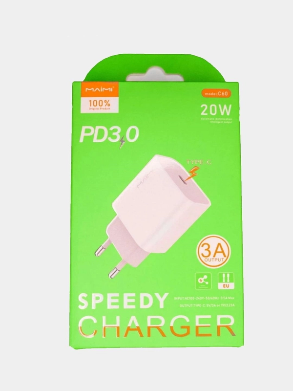 Зарядное устройство с быстрой зарядкой MAIMI C60 с выходом USB-C для Apple iPhone