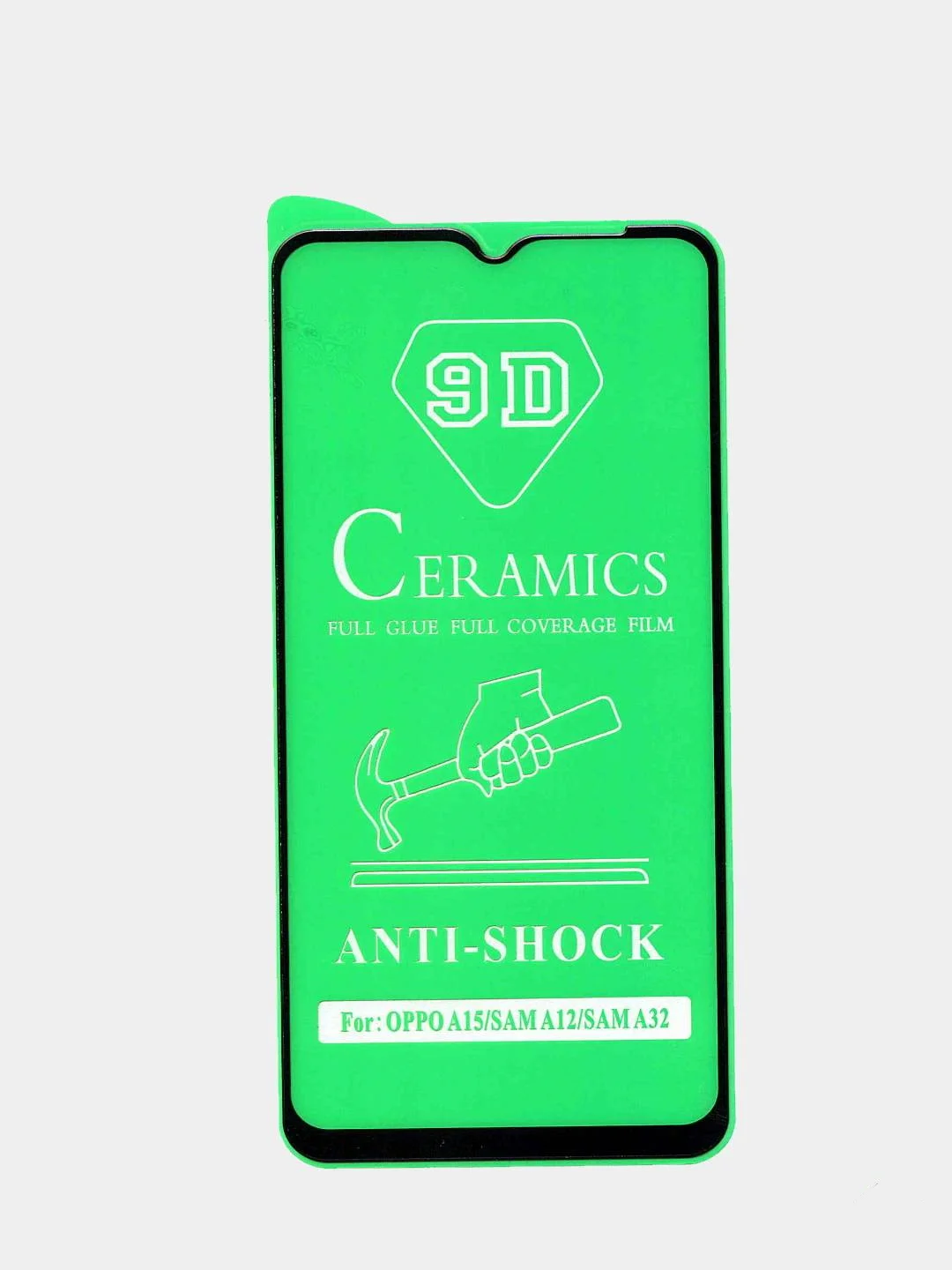 Гибкое защитное стекло CERAMICS для Samsung A03, A12, A32 5G, OPPO A15 с черной рамкой