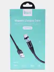 Черный кабель зарядный lightning, type-c, магнитный, для айфон, андроид 1,2 м