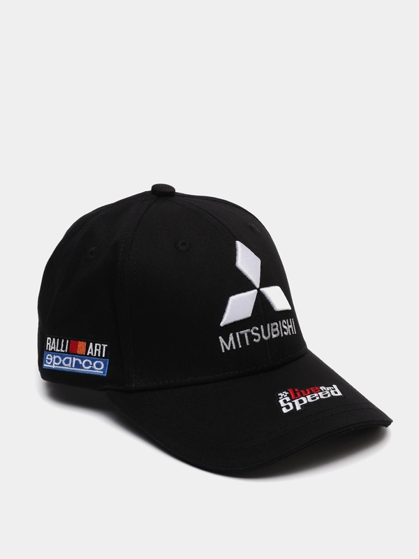 Бейсболка / кепка мужская / женская с объемной вышивкой Mitsubishi / Митсубиси / Митсубиши