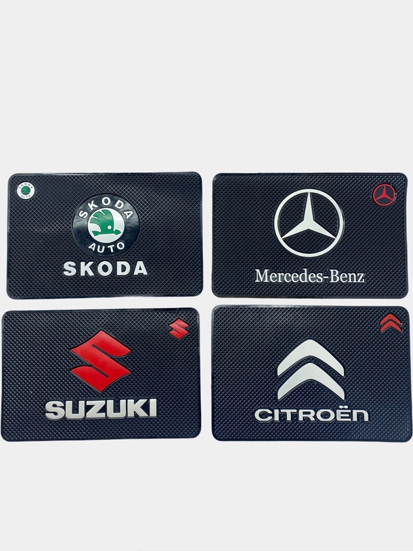 Противоскользящий коврик на панель с логотипом автомобиля (не липкий) Citroen, Mazda, Ford