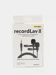 Микрофон петличный RecordLav 2, петличка двойная для телефона, AUX