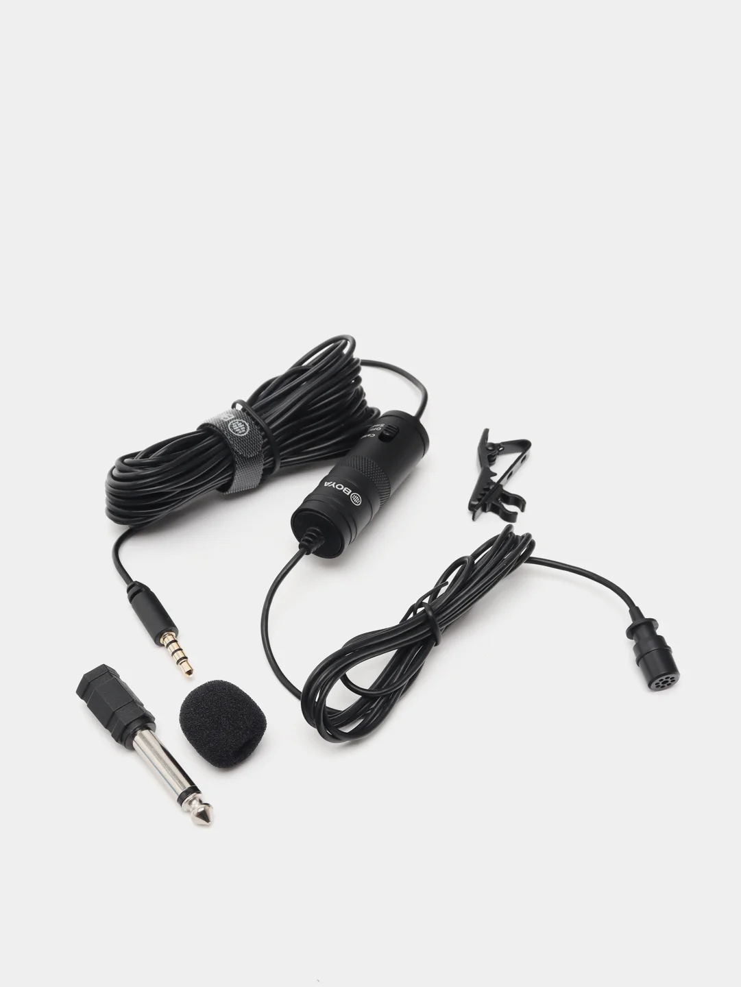 Микрофон петличный BOYA BY-M1 Jack 3,5мм+6.3мм - петличка для телефона aux 6м