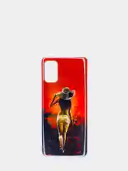 Багровый чехол Samsung Galaxy A41 (Самсунг Галакси А41) чехол силиконовый с рисунком