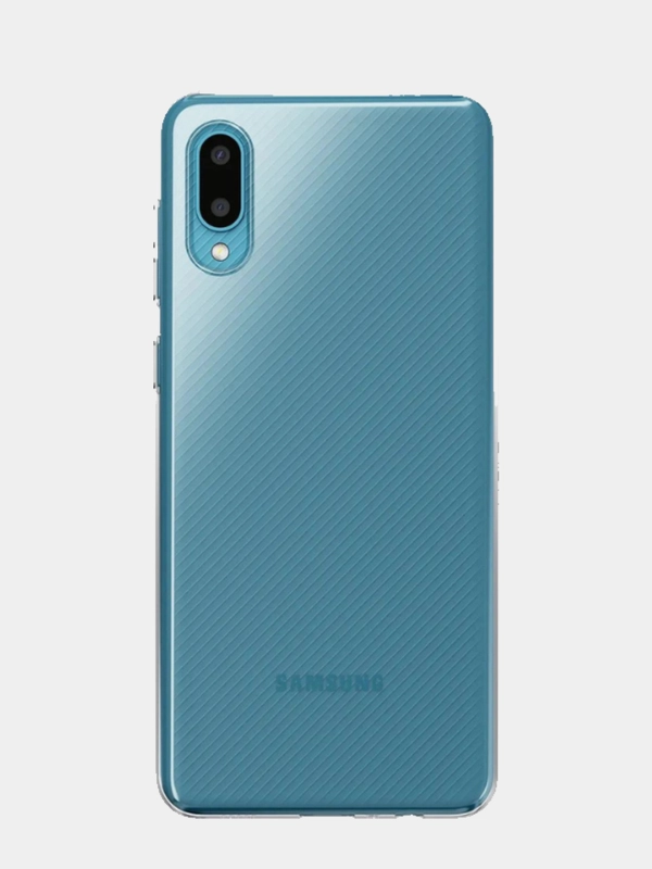 Чехол прозрачный на Samsung Galaxy A02, силиконовый